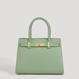Borsa Grace in pelle Togo Verde Menta